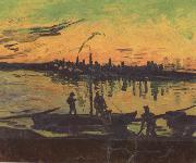 Vincent Van Gogh Coal Barges (nn04) France oil painting reproduction